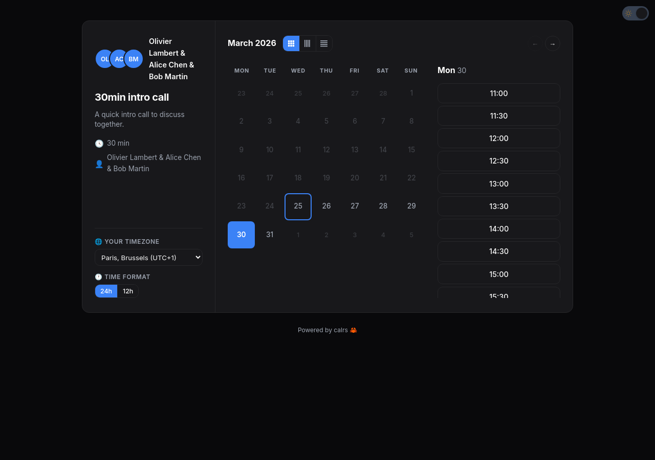 Dynamic group slot picker